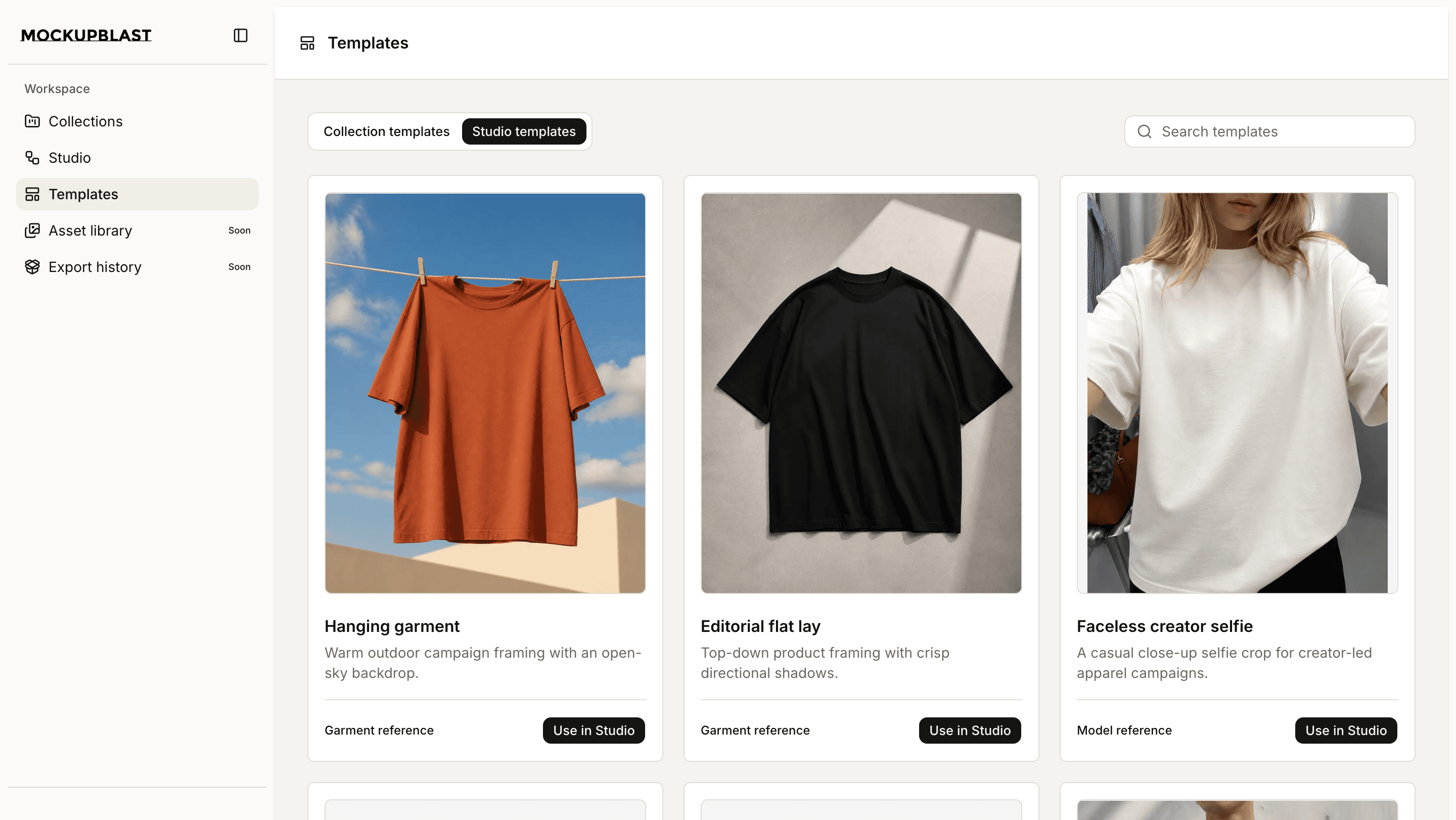 MockupBlast ready-made collection templates